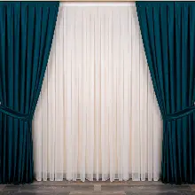 Salon Soft Fon Perde Koyu Petrol- Petrol Mavisi