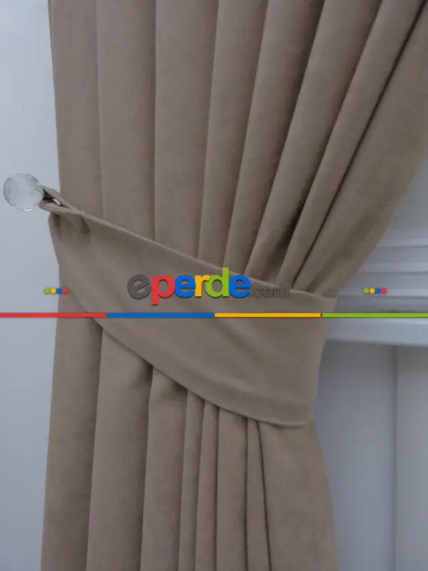 Sütlü Kahve Panama Fon Perde- Sütlü Kahve