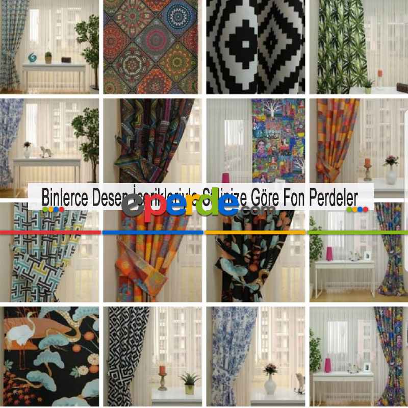 Pembe Çiçekli Patchwork Desenli Fon Perde Evm628 Kumaşı Kalındır Duck Bezi Değildir- Yeşil-Mavi-Beyaz-Pembe