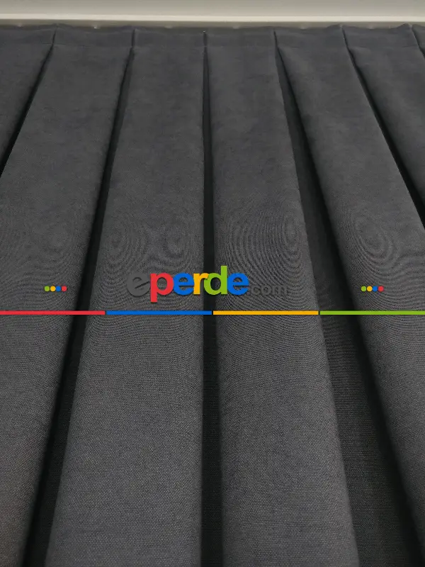 Arzenen Birinci Sınıf Kalite Kadife Dokulu Tek Kanat Fon Perde.- Antrasit