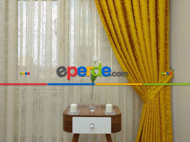 Hardal Duz Jakar Fon Perde -