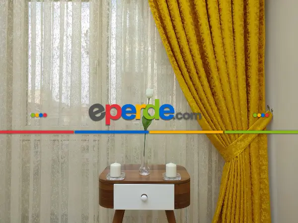 Hardal Duz Jakar Fon Perde -