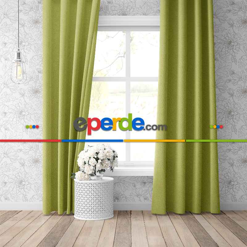 Blackout Karartma Tek Kanat Fon Perde Fıstık Yeşili