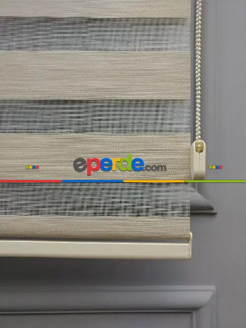 2025 Sezonu - Karartma Zebra Perde - Blackout Zebra Perde-ışık Geçirmez Zebra Perde- Bej