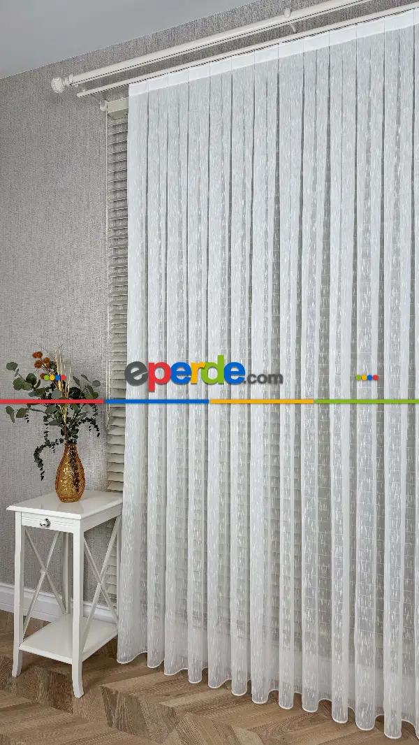 Yatak Odası - Ekru, Bambu Keten,tül Perde,yumuşak Ve Dökümlü