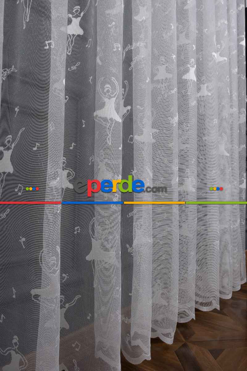 Balerin Modeli Kız Cocuk Odası Tül Perde