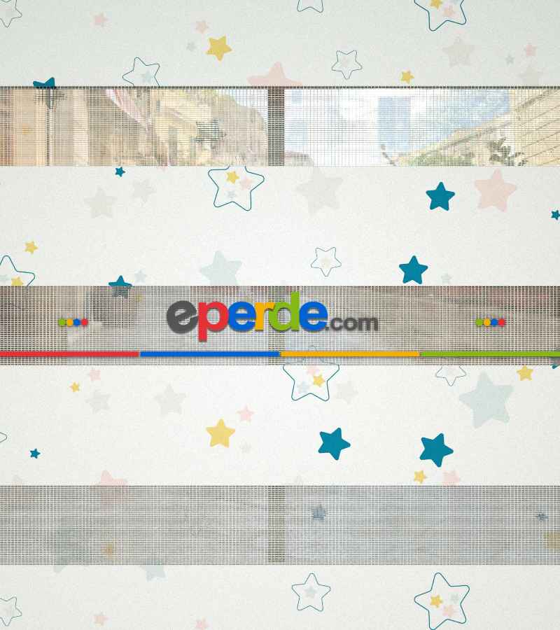 Yıldız Desenli Baskılı Zebra Perde- Çok Renkli