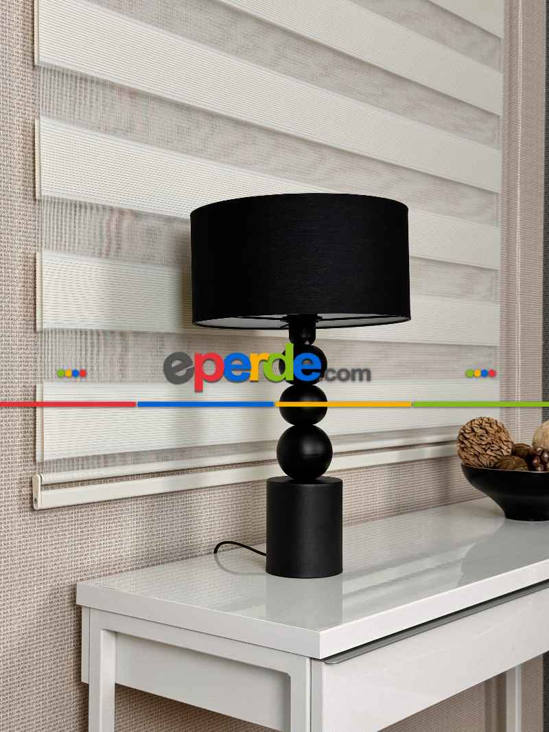 Mutfak Krem Dar Sık Pliseli Zebra Perde, Standart Metal Kasalı Yüksek Kalite Kornişe Kolay Montaj Seçenekli