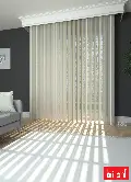 Brillant Akıllı Tül Perde Ekru Renkli Tül Dikey Zebra Perde Düz 1. Kalite