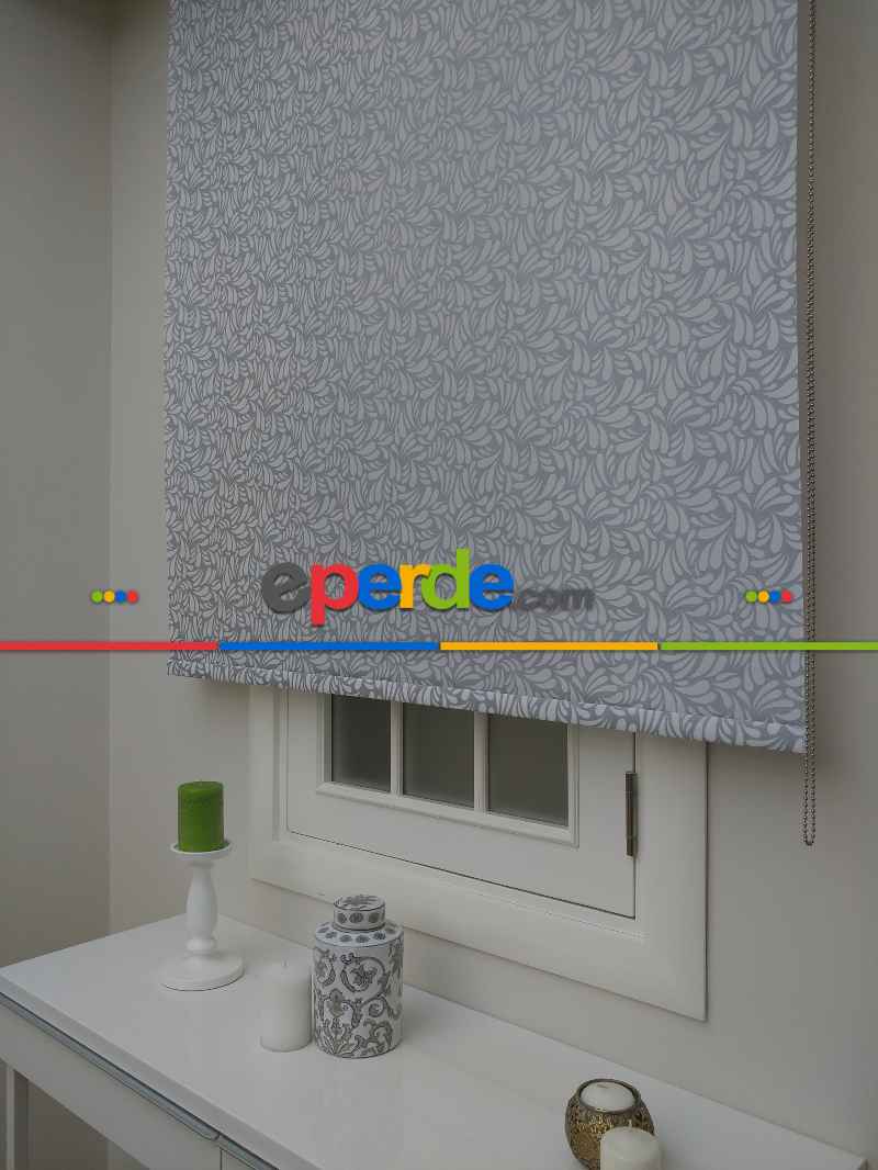 Kendinden Desenli Stor Perde Gri- Gri-füme-antrasit-beyaz- Çok Renkli 2