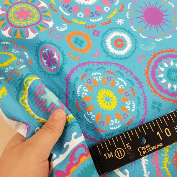 Mutfak Fon Perde Baskılı K621 E- Mavi