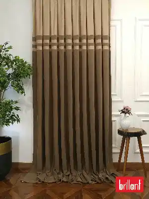 Brillant Süet Pano Fon Perde 180cm Yeni Sezon- Sütlü Kahve