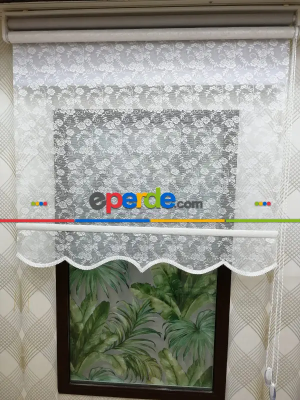 Çifli Sistem Tül Ve Stor Perde Bdz ( 818 )- Beyaz