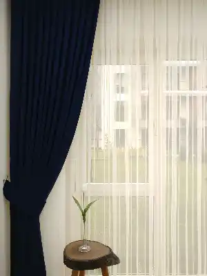 Lacivert Düz Petek Fon Perde (özel İndirimli Fiyat)