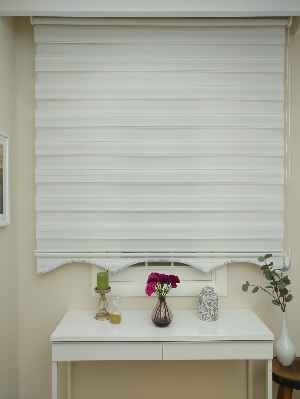 Salon Zebra Perde - Zebra Perde - Micro Pilise - Simli Geçişli Zebra Perde- Gümüş Simli