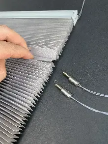 Mutfak - Plisel Perde, Gri Diamond Seri Cam Balkon Perdesi 1. Kalite Matkapsız Montaj Yaylı Sistem