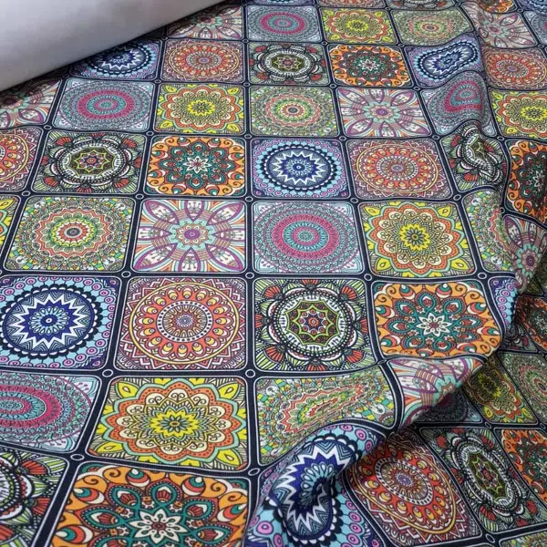 Mutfak Fon Perde Baskılı Evm403- Yeşil