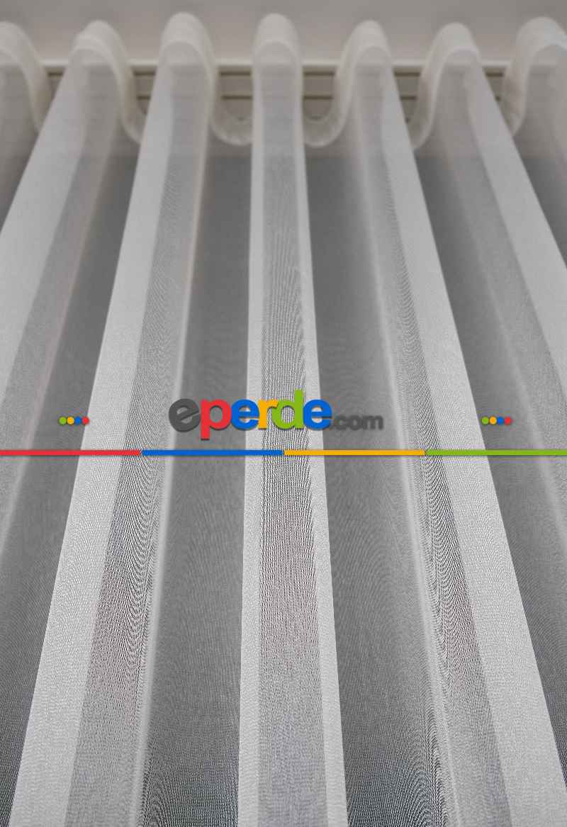 Gri Renk Monaliza Dökümlü Ütü İstemeyen Tül - İtinalı Dikiş Garantisi - Kurşunlu Tül - S Pile