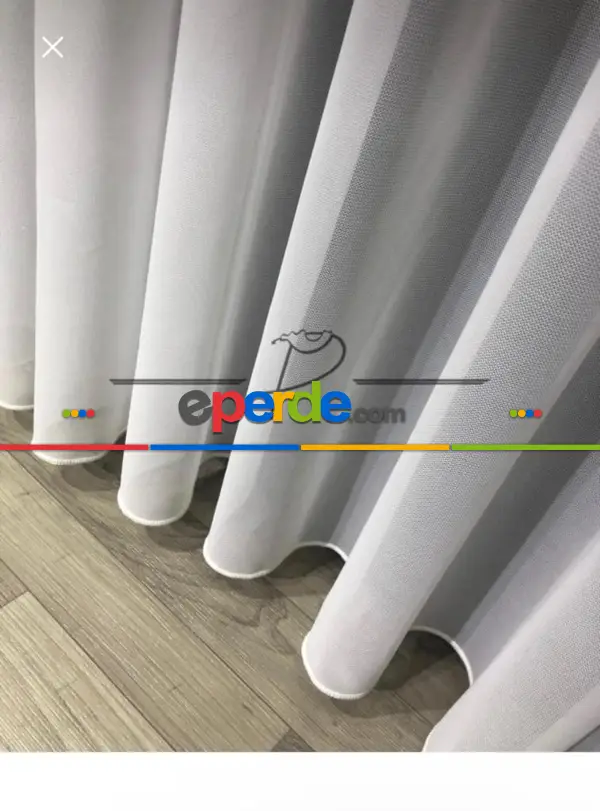 Salon - Brillant İpek Krep Lüx Tül Perde