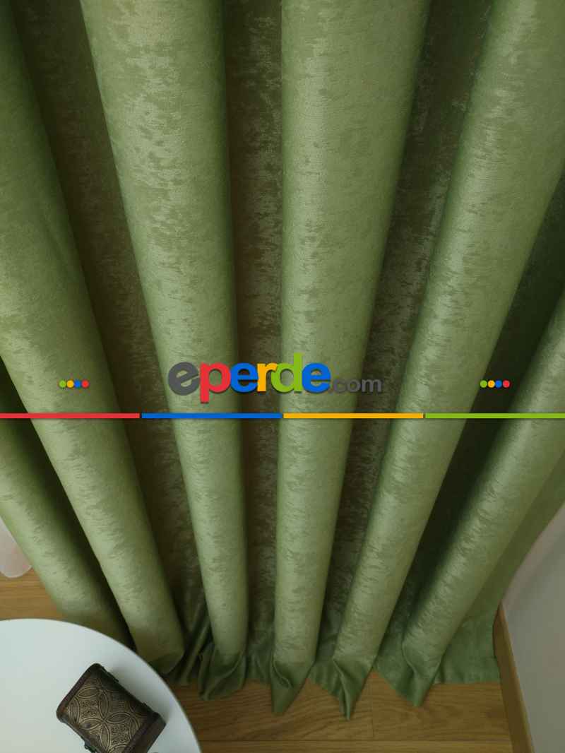 Soft Fıstık Yaşılı Fon Perde Geniş En (285)- Fıstık Yeşili