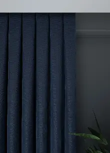 Düz Parlament Mavisi Fon Perde Dökümlü 841