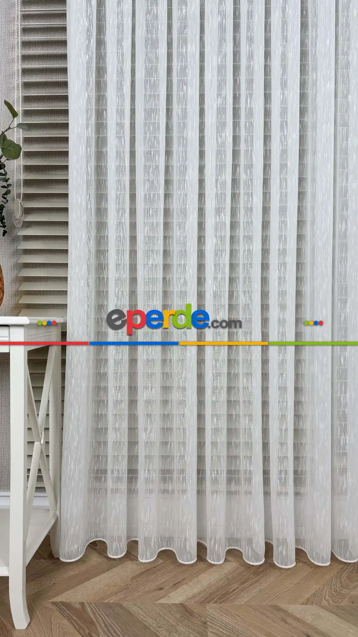 Oturma Odası - Ekru, Bambu Keten,tül Perde,yumuşak Ve Dökümlü