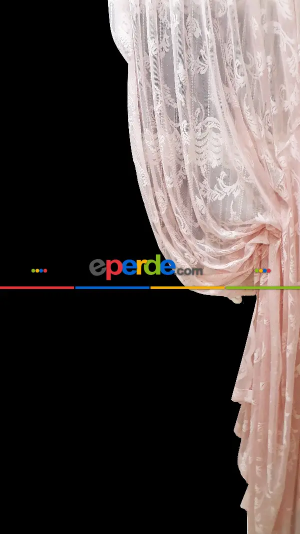 Tül Fon Pudra Fon Perde- Pudra 70cm X 1cm 