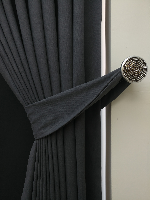 Düz Renk Dökümlü Fon Perde (150)- Somon Gri Füme Antrasit