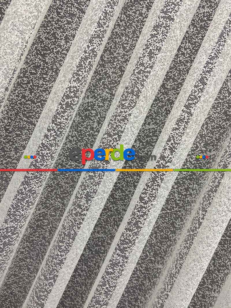 Mutfak Jakarlı Örme Tül Kum Desen- Ekru