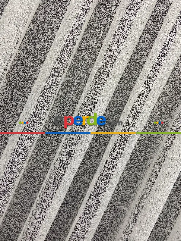 Mutfak Jakarlı Örme Tül Kum Desen- Ekru