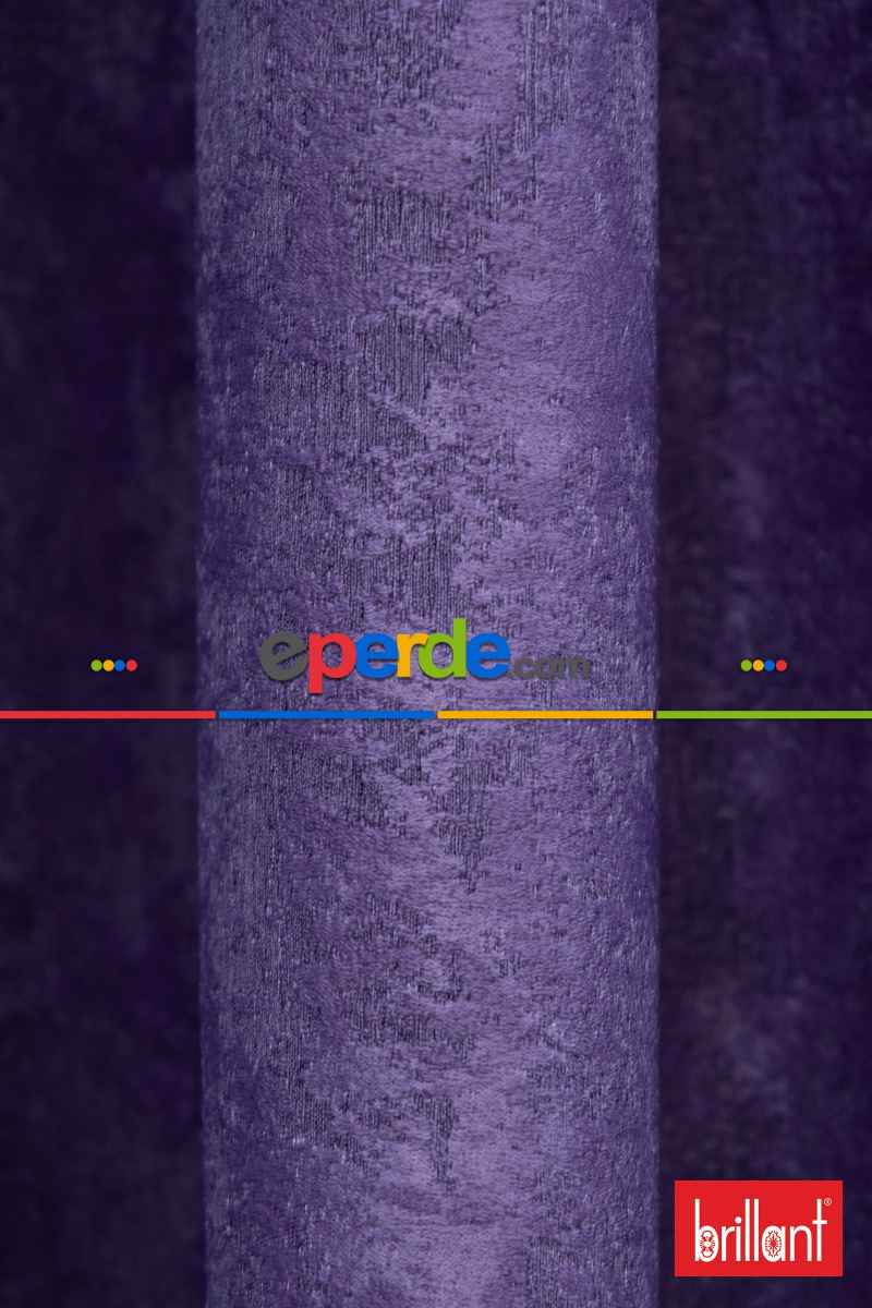 Yatak Odası - Brillant Jakar Fon Perde(Dökümlü Fon )- Mor-leylak