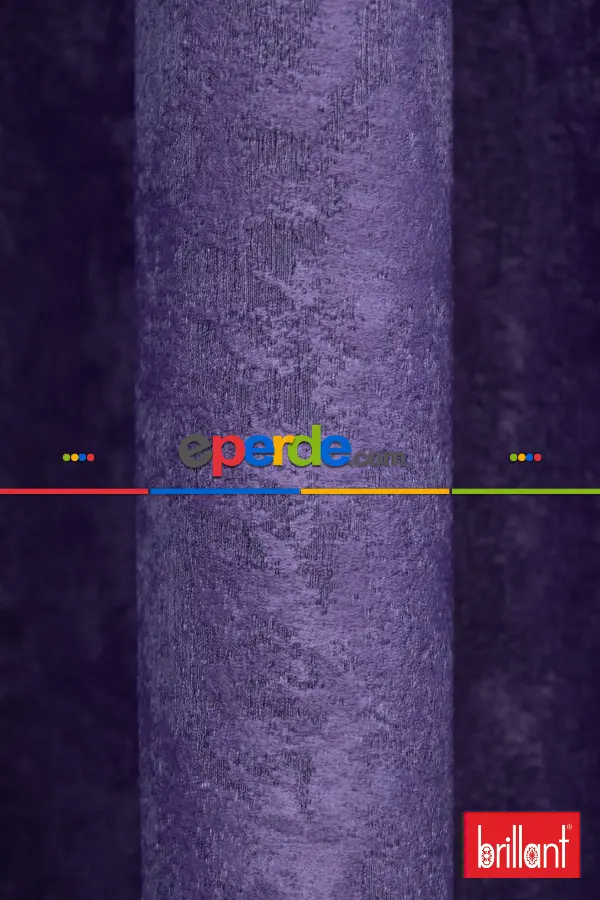 Yatak Odası - Brillant Jakar Fon Perde(Dökümlü Fon )- Mor-leylak