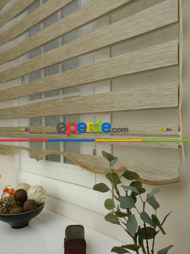 Oturma Odası - Zebra Perde -bambu Düz Zebra Perde- Açık Vizon