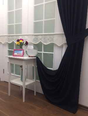 Düz Fon Perde - Siyah- Siyah