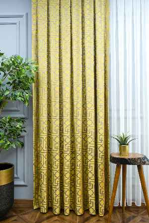 Salon Fon Perde - 2021 Sezonu - Jakar Desenli Fon Perde- Gri-Füme-Antrasit