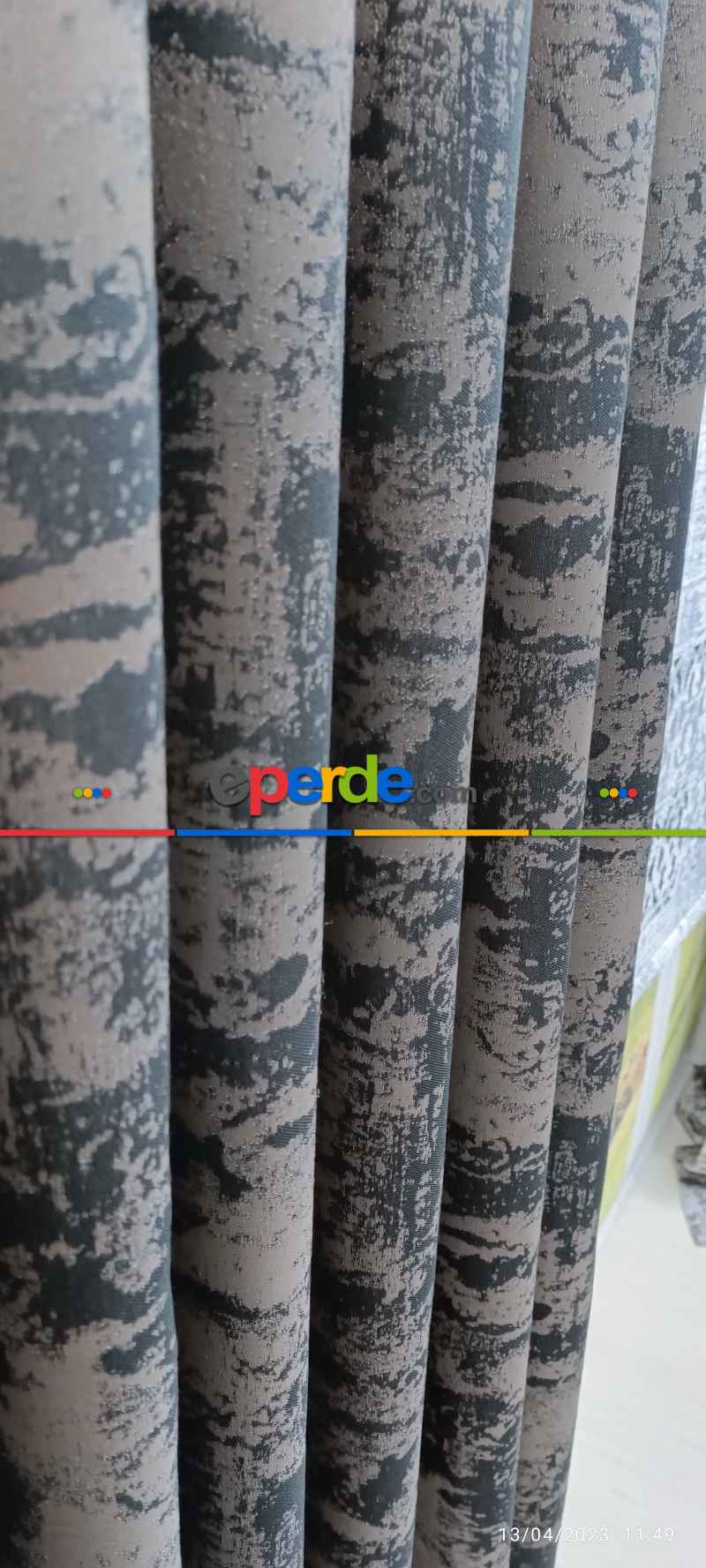 Salon Fon Perde - 2025 Elit Modern Damask Desenli Fosforlu İplik Dokuma Fon Perde - 3 Bakır-siyah