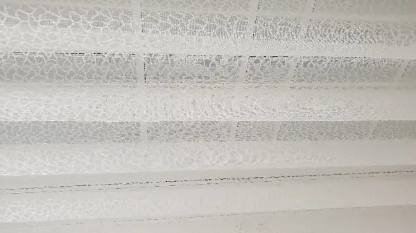 Arı Peteği Tül Perde- Beyaz