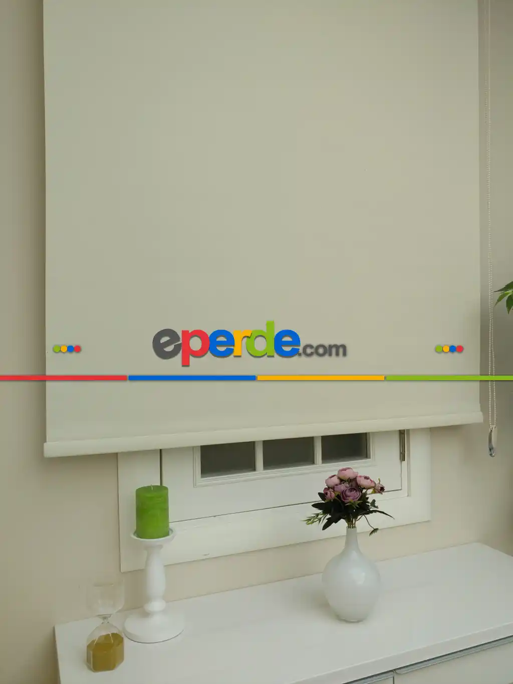 Stor Perde Karartma Blackout (pvc Kaplama) Kalın Dokulu- Krem Koyu