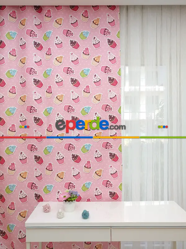 Kek Desenli Fon Perde K690 Kumaşı Kalındır Duck Bezi Değildir.- Mavi-Kırmızı-Sarı-Beyaz-Pembe