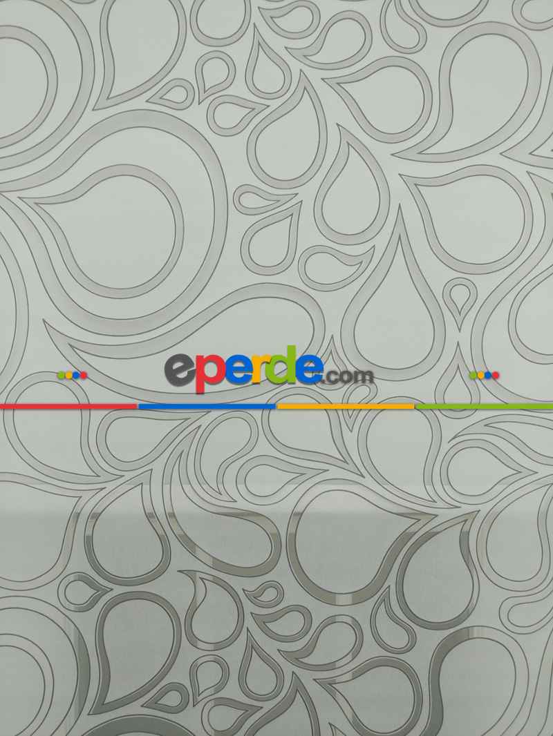 Mutfak Tül Stor Perde - Çiftli Sistem- Beyaz