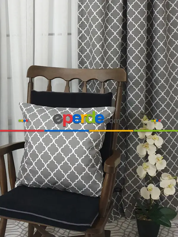 Ottoman Desenli Fon Perde Evm1926 Kumaşı Kalındır Duck Bezi Değildir