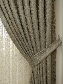 Yag Yeşili Duz Jakar Fon Perde - Yağ Rengi