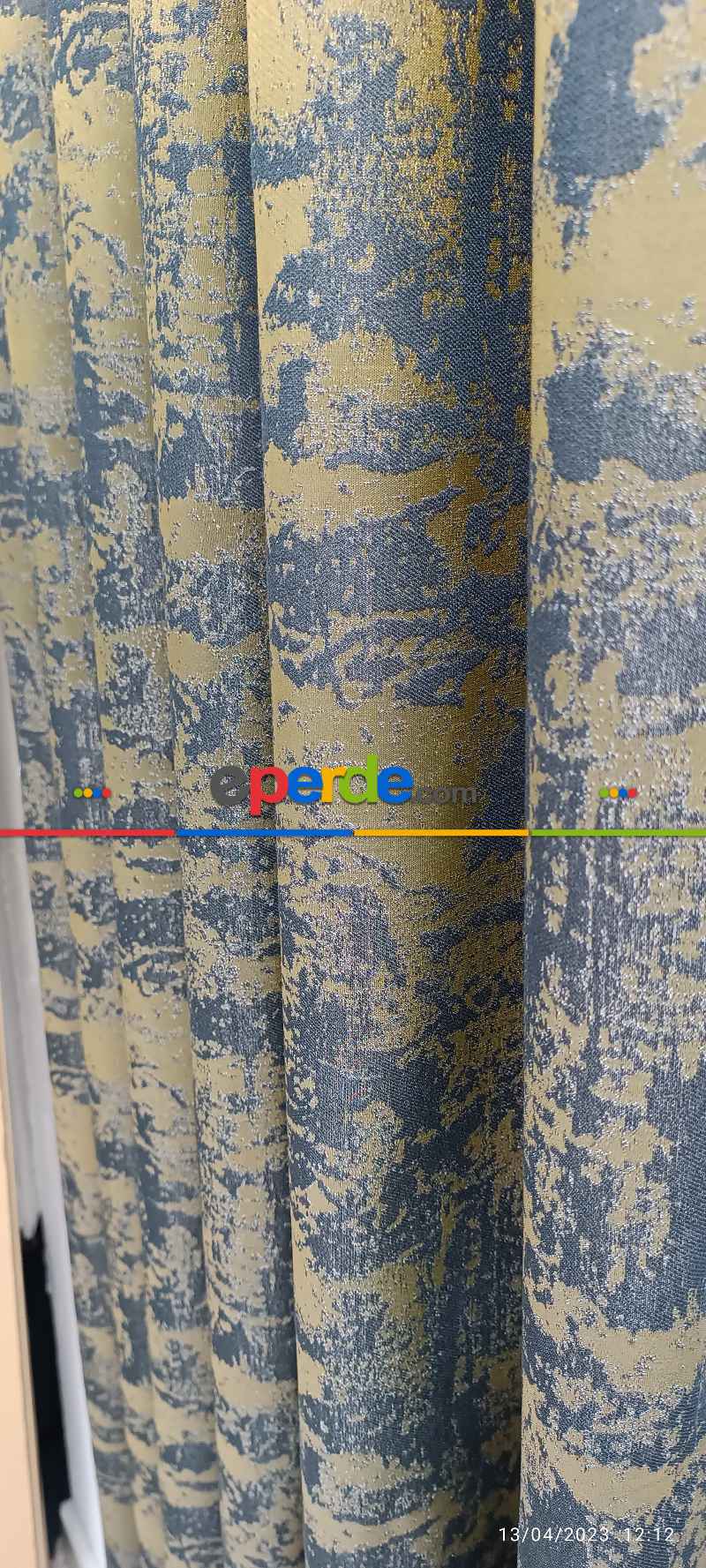 Oturma Odası -  2025 Elit Modern Damask Desenli Fosforlu İplik Dokuma Fon Perde - 1