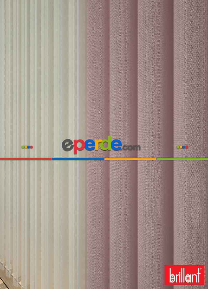 Brillant Akıllı Tül Perde Açık Pembe Renkli Tül Dikey Zebra Perde Düz 1. Kalite