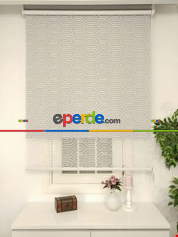 Tül Stor Beyaz Örme Tül Perde 106