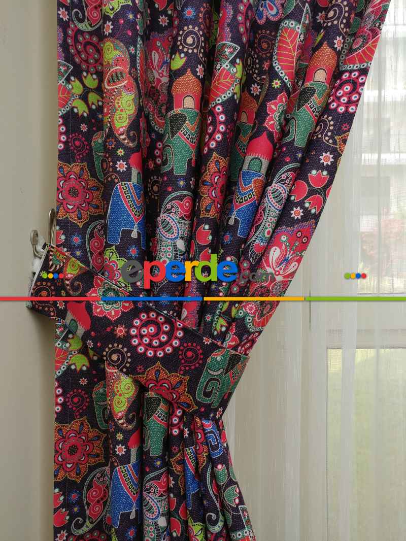 Mutfak Fon Perde- Lacivert