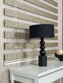 Açık Kahve Bambu Zebra Perde, Standart Metal Kasalı Yüksek Kalite Kornişe Kolay Montaj Seçenekli