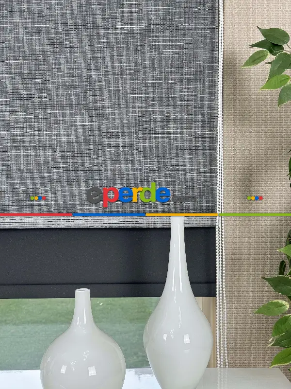 Çiftli Sistem Tül Stor Perde, Standart Metal Kasalı Yüksek Kalite Kornişe Kolay Montaj Seçenekli