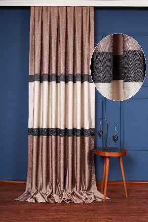 Yeni Sezon Pano Fon Perde - Vizyon - Krem - Siyah