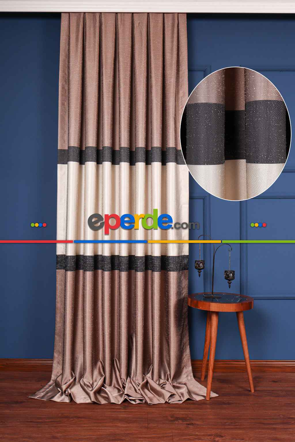 Yeni Sezon Pano Fon Perde - Vizyon - Krem - Siyah